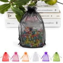 Sacos de organza ANZNKU Premium Sheer 6,5 x 9 cm pretos (pacote com 100) Sacos de organza ANZNKU Premium Sheer 6,5 x 9 cm pretos (pacote com 100)