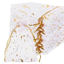 Sacos de organza com cordão Shappy, 150 unidades, 9 x 12 cm, Gold Star Sacos de organza com cordão Shappy, 150 unidades, 9 x 12 cm, Gold Star