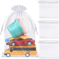 Sacos de organza com cordão Sweetude 30 unidades de 40 x 60 cm (brancos)