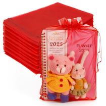Sacos de organza duplamente vermelhos com cordão 20x30 cm 100 unidades Sacos de organza duplamente vermelhos com cordão 20x30 cm 100 unidades