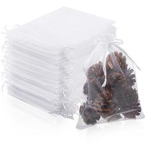 Sacos de organza Funtery, 200 unidades, 18 x 23 cm, presente, lembrancinha, branca