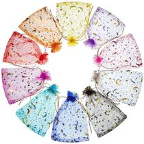 Sacos de organza Meanplan 200 unidades Moon Stars 10 x 15 cm