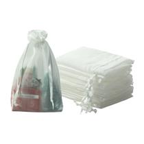Sacos de organza QIANF para embrulho de presente, 20 unidades, 15 x 23 cm, cordão