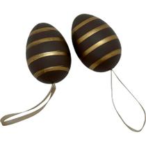 Sacos de Ovos de Codorna Sortidos - Marrom/Dourado - 6 unidades - Cromus - Rizzo