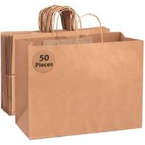 Sacos de papel Bilinny Brown com alças 40x15x30cm, pacote com 50 Sacos de papel Bilinny Brown com alças 40x15x30cm, pacote com 50