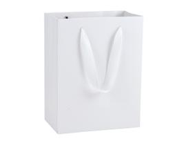 Sacos de papel HUAPRINT White, pacote com 20 alças, 7x4x9in Sacos de papel HUAPRINT White, pacote com 20 alças, 7x4x9in