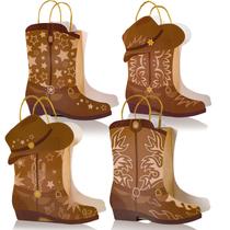 Sacos de papel Justforjoyful Cowboy Boots Western Theme x24