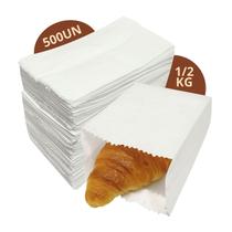 Sacos de Papel Kraft Branco 40G Tamanho 1,2 Kg Pacote 500 Unidades