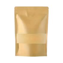 Sacos De Papel Kraft Com Janela Reutilizáveis Para Embalagem De Biscoitos, Nozes, Snacks, Frutas E