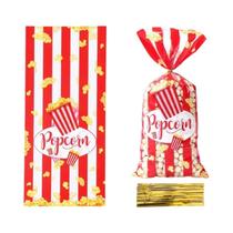 Sacos De Papel Listrados Vermelhos E Brancos Para Pipoca, 25/50 Peças, Recipientes Para Lanches Para Sacos De Papel Listrados Vermelhos E Brancos Para Pipoca, 25/50 Peças, Recipientes Para Lanches Para