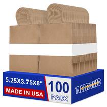 Sacos de papel METRONIC Brown Kraft com alças 13,3 x 9,5 x 20,3 cm 100 unidades