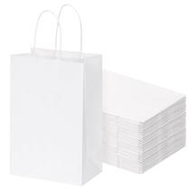 Sacos de papel OUTUXED brancos com alças 13,3 x 8,1 x 20,3 cm (60 unidades) Sacos de papel OUTUXED brancos com alças 13,3 x 8,1 x 20,3 cm (60 unidades)