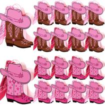 Sacos de papel para presente Mooliwe Western Cowboy Cowgirl 32 unidades rosa