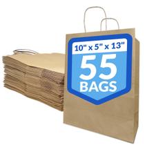 Sacos de papel Reli. Marrom com alças 10x5x13cm, pacote com 55 Kraft Sacos de papel Reli. Marrom com alças 10x5x13cm, pacote com 55 Kraft