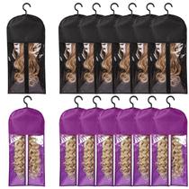 Sacos de peruca com cabide AIHOPESTO para várias perucas 12 unidades Sacos de peruca com cabide AIHOPESTO para várias perucas 12 unidades