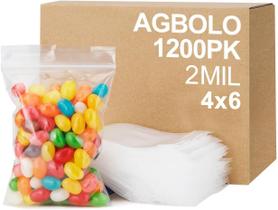 Sacos de plástico AGBOLO 4x6" (10x15cm) 2 mil 1200 ct resseláveis Sacos de plástico AGBOLO 4x6" (10x15cm) 2 mil 1200 ct resseláveis