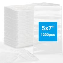 Sacos de plástico Aubeco 1200 unidades transparentes de 5 x 7 cm Zip Seal Poly Baggies Sacos de plástico Aubeco 1200 unidades transparentes de 5 x 7 cm Zip Seal Poly Baggies