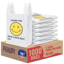 Sacos de plástico Fuxury Happy Smiling Face Thank You 1000 Ct Sacos de plástico Fuxury Happy Smiling Face Thank You 1000 Ct