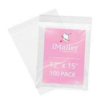 Sacos de poliéster com zíper iMailer 12 x 15 cm, 2,0 mm de espessura, 100 unidades
