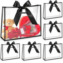 Sacos de presente Aliceset de plástico transparente reutilizáveis 31x25x13cm 12 unidades