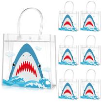 Sacos de presente Aliceset Shark Party em PVC transparente, 20 unidades para chá de bebê Sacos de presente Aliceset Shark Party em PVC transparente, 20 unidades para chá de bebê