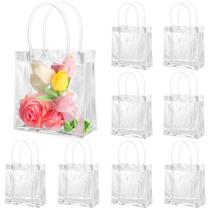 Sacos de presente BESARME, pacote com 20 unidades, PVC transparente, 16x15x7cm com alça