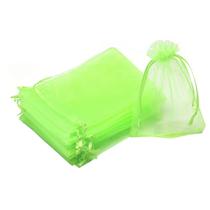 Sacos de presente Bezall 100 unidades de organza verde claro 9x12 cm