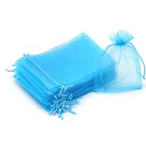 Sacos de presente Bezall 50 unidades 15x20cm Organza Lake Blue