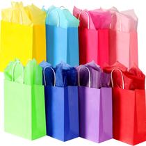 Sacos de presente BLEWINDZ 32 unidades de 27 x 21 x 11 cm com lenços Rainbow Color