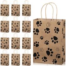 Sacos de presente Blulu Puppy Dog Paw, 20 unidades com alças de papel giratório Sacos de presente Blulu Puppy Dog Paw, 20 unidades com alças de papel giratório