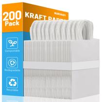 Sacos de presente BURVAGY Kraft Paper com alças 13,3 x 8,3 x 21 cm, 200 unidades Sacos de presente BURVAGY Kraft Paper com alças 13,3 x 8,3 x 21 cm, 200 unidades