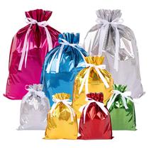 Sacos de presente com cordão G2PLUS, tamanhos variados de Natal, x20