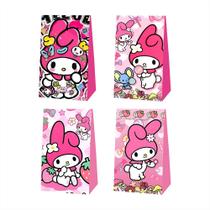 Sacos de presente de festa BNFUO Melody Birthday, 12 unidades para crianças, rosa