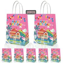 Sacos de presente de festa YOOUUQIAN Blue Dog Birthday Party x20