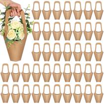 Sacos de presente de flores Gilprop Kraft Paper, 50 pacotes de 35 cm com alça Sacos de presente de flores Gilprop Kraft Paper, 50 pacotes de 35 cm com alça