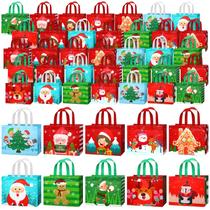 Sacos de presente de Natal Abbylike, pacote com 100, reutilizáveis, 32,5x25x17 cm Sacos de presente de Natal Abbylike, pacote com 100, reutilizáveis, 32,5x25x17 cm