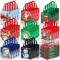 Sacos de presente de Natal Chapou, 100 unidades, sacola não tecida reutilizável