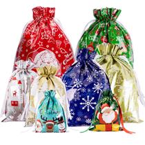 Sacos de presente de Natal com cordão G2PLUS, 20 unidades, 5 tamanhos