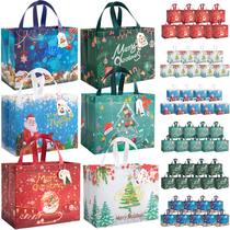 Sacos de presente de Natal grandes ZUIYIN, pacote com 54, 32x25x17 cm Sacos de presente de Natal grandes ZUIYIN, pacote com 54, 32x25x17 cm