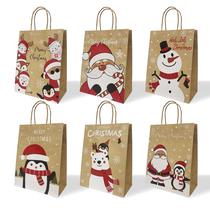 Sacos de presente de Natal HSMOK 24PCS Medium Holiday Kraft Paper Sacos de presente de Natal HSMOK 24PCS Medium Holiday Kraft Paper