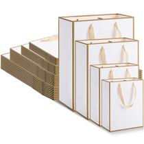 Sacos de presente de Natal Perkoop Kraft Paper, pacote 40, 4 tamanhos