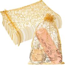 Sacos de presente de organza Kigeli 100 unidades para festa de casamento de 20 x 30 cm
