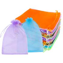 Sacos de presente de organza Zwish, pacote de 100, 20x30cm, 10 cores misturadas Sacos de presente de organza Zwish, pacote de 100, 20x30cm, 10 cores misturadas