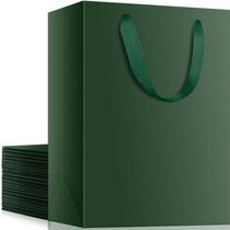 Sacos de presente de papel EUSOAR, 20 unidades, verdes, 20x10x28 cm, médios