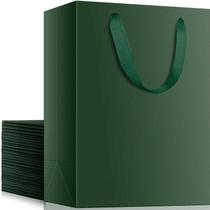 Sacos de presente de papel EUSOAR 25 unidades verdes 20x10x28 cm