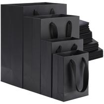 Sacos de presente de papel Kraft PerKoop com 40 pacotes com alças pretas