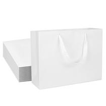 Sacos de presente de papel Kraft QIELSER Extra Large 16x15x30cm - 12 peças
