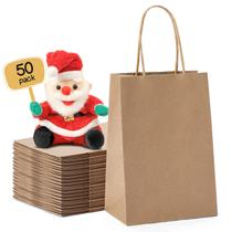 Sacos de presente de papel METRONIC 50 unidades Brown Kraft 13,3 x 9,5 x 20 cm