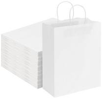 Sacos de presente de papel Moretoes 100 unidades de papel 25x13x33cm Papel Kraft branco