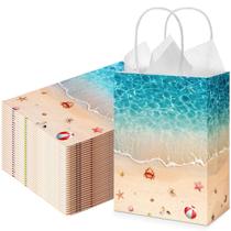 Sacos de presente de papel para festas de praia Kolldenn, 30 peças, 15x21x8 cm